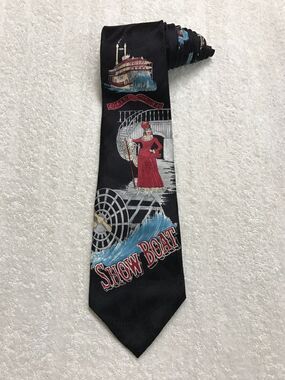 American Film Classics Showboat Vintage Mens Novelty Tie Necktie 100% Silk